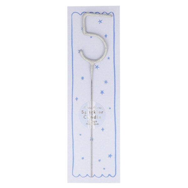 MERI MERI Silver Sparkler 5 Candle